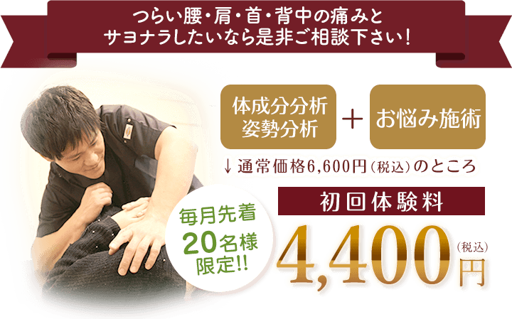 初回体験料4,400円